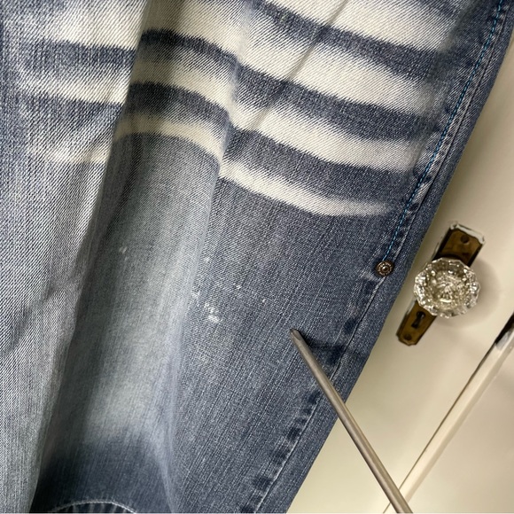 5ive Jungle Embellished Jean Shorts Men’s 42 W Denim Embroidery Hip Hop - Picture 5 of 8